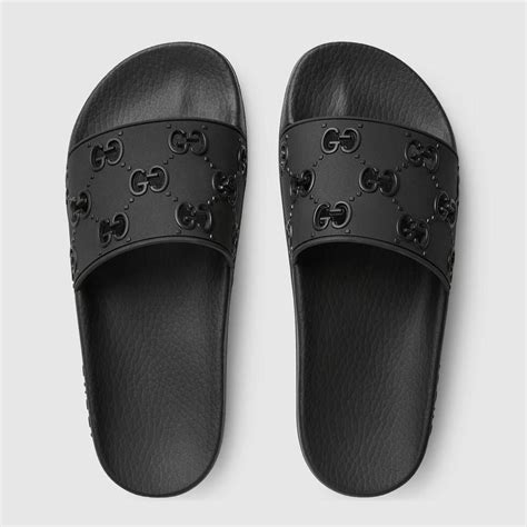 gucci gg slides women's|all black gucci slides women's.